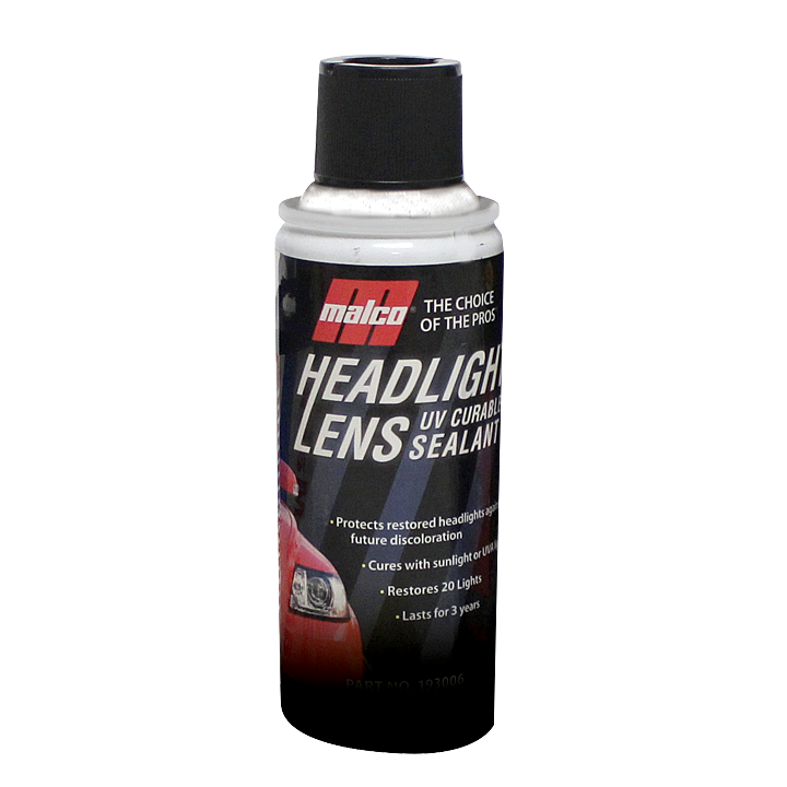 Headlight lens UV curable sealant